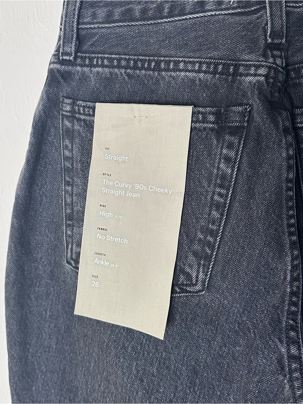 New! Everlane The Curvy 90s Cheeky Straight Jeans 26 Ankle - Picture 4 of 4